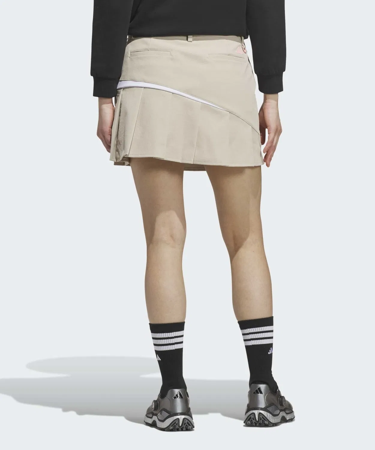 Женская юбка-плиссе из твила с длиной 78 см Twistweave Pleats Adidas, Beige — фото 2