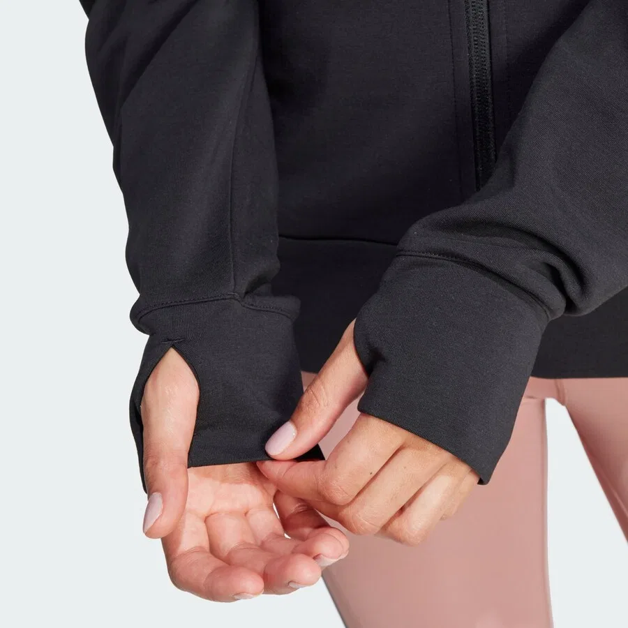 Спортивная толстовка на молнии ADIDAS PERFORMANCE 'Designed 4 Training' черного цвета — фото 4