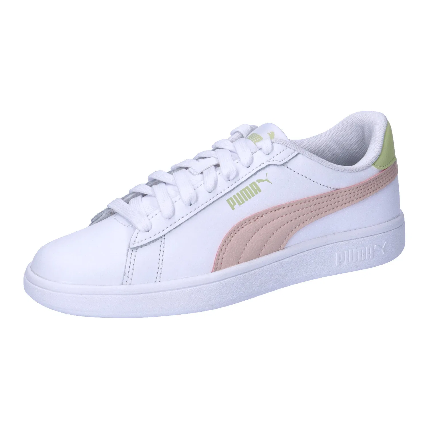 Детские кроссовки из кожи Smash 3.0 L Jr Puma, Weiß