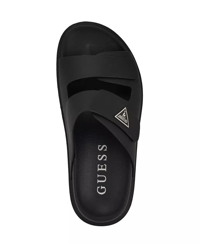 Мужские модные шлепанцы Visel Branded Slip On GUESS, черный — фото 4