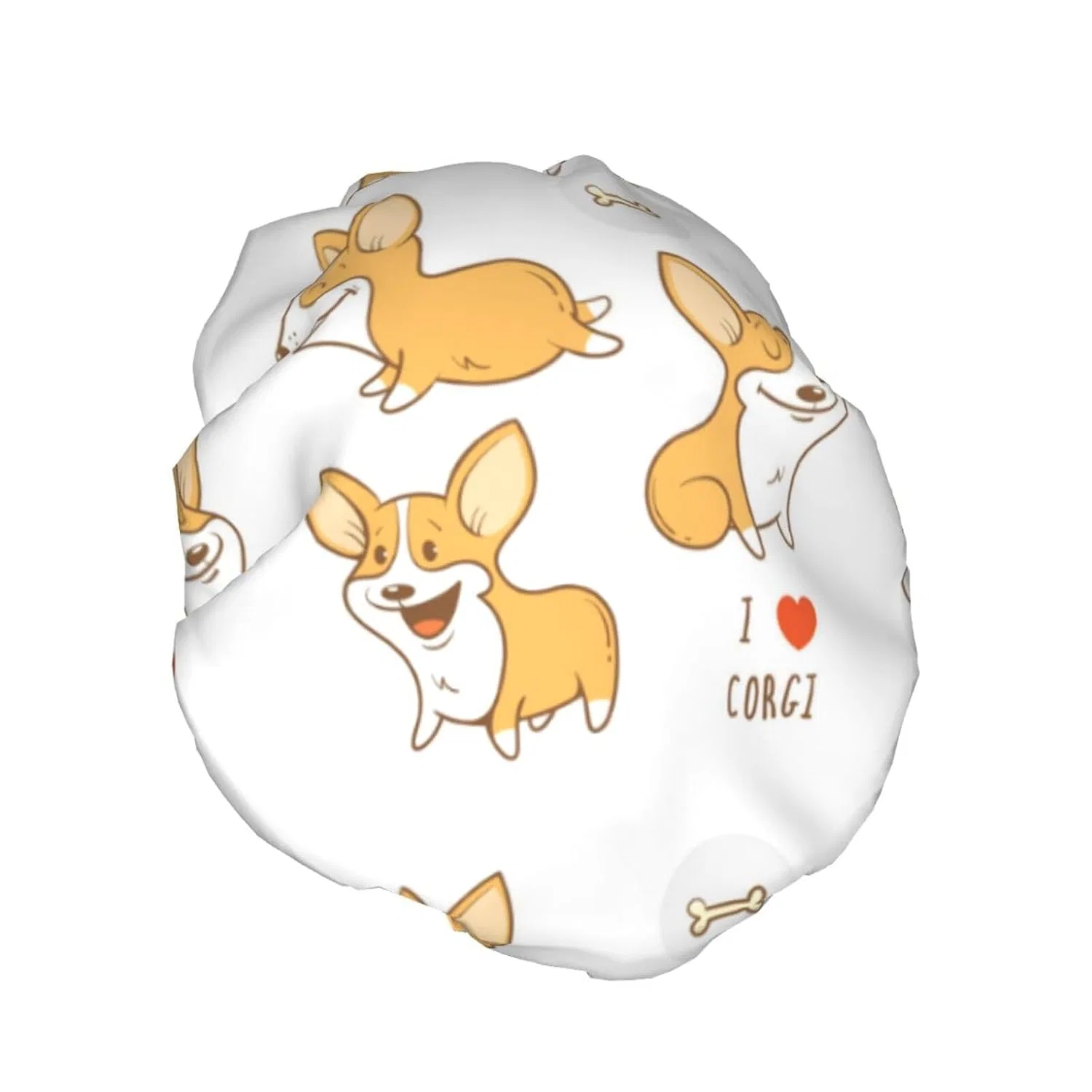 Шапочка для душа Corgi Dog, Double Layer Waterproof Reusable Furlou — фото 2