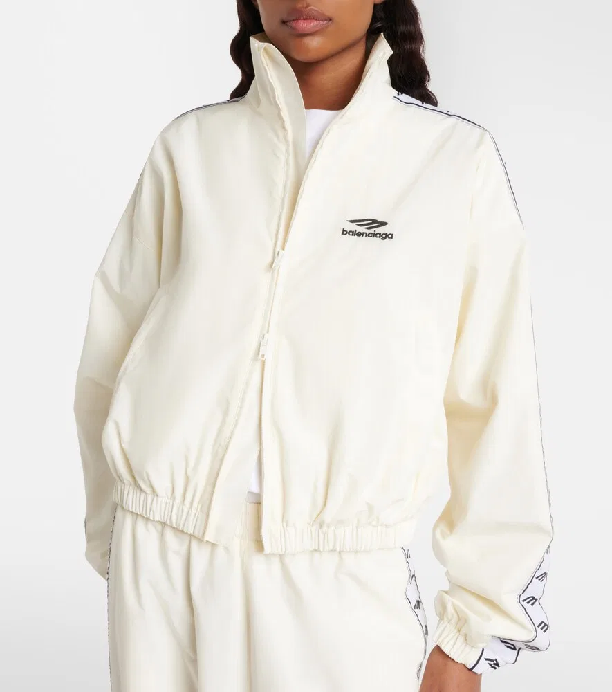 Спортивная куртка 3B Sports Icon из хлопковой смеси Balenciaga, белый — фото 3