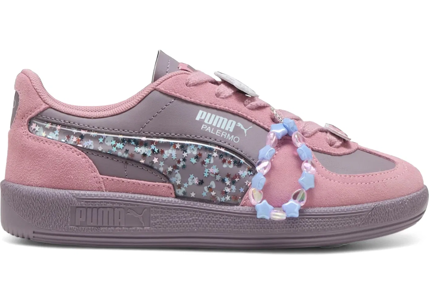 Детские кроссовки с принтом Puma Palermo Puma, Plum Jam/Poised Pink