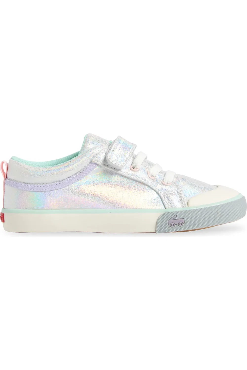 Кроссовки детские с регулируемой застежкой Kristin See Kai Run, Silver Metallic — фото 3