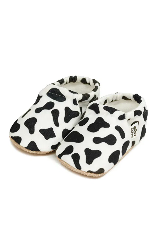 Детские пинетки для новорожденных с принтом Non-Slip sole cow baby booties Ella Bonna, Cow Pattern