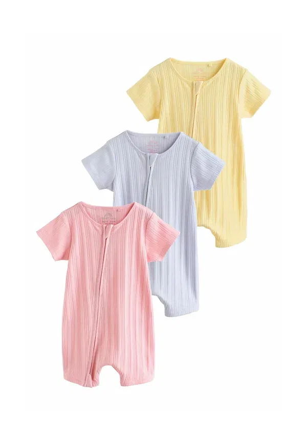 Комплект из 3 боди-слипов с двусторонней молнией Regular fit Next, Bright