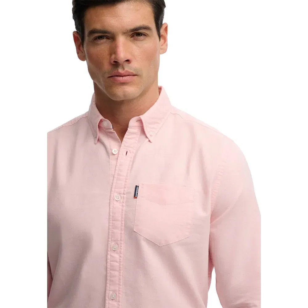 Рубашка Oxford с длинным рукавом Superdry, розовый — фото 4