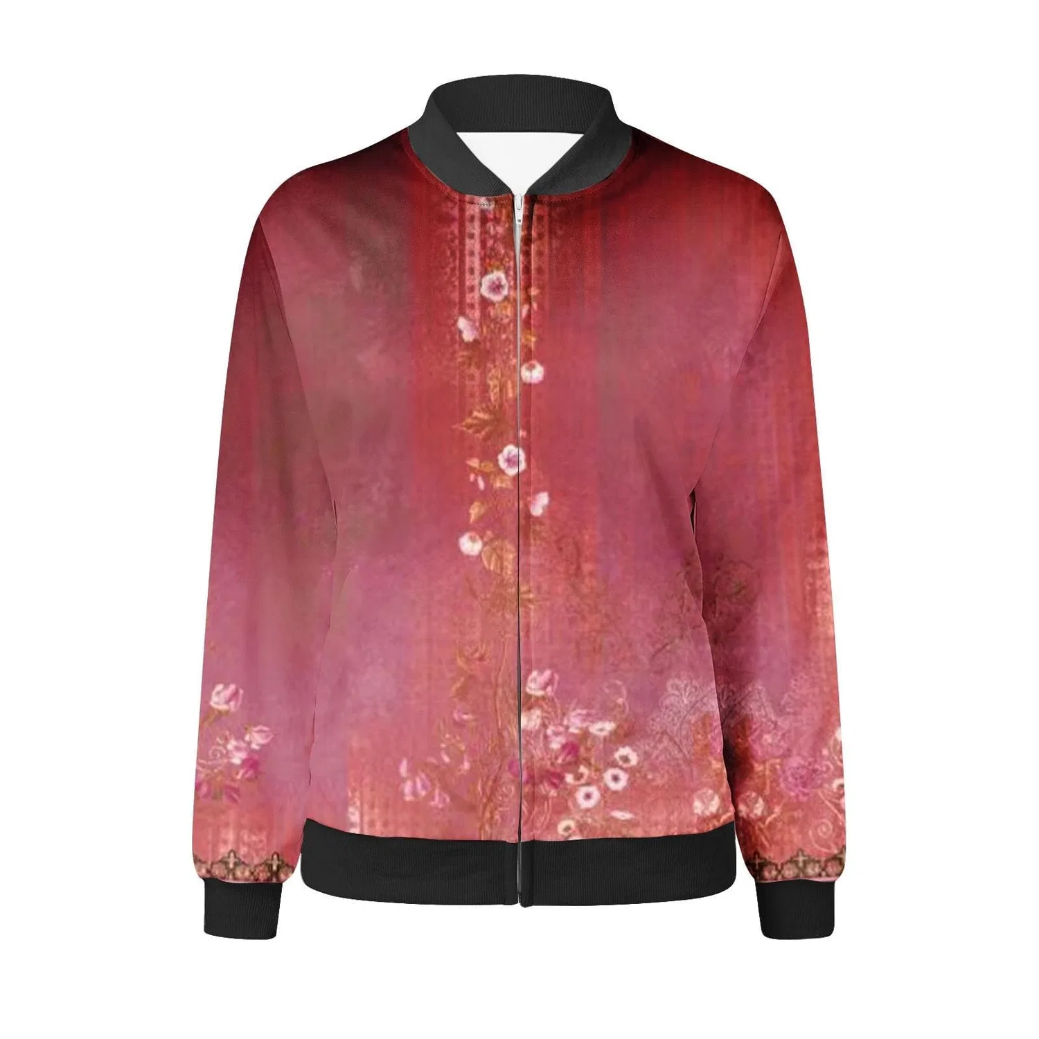 Женская куртка с принтом Donne Autunno Moda Tempo Libero Quadrato Sottile Tasca Giacca Camicetta Cappotto Baseball Top Piccolo Donne Vestiti, Rosa acceso — фото 3