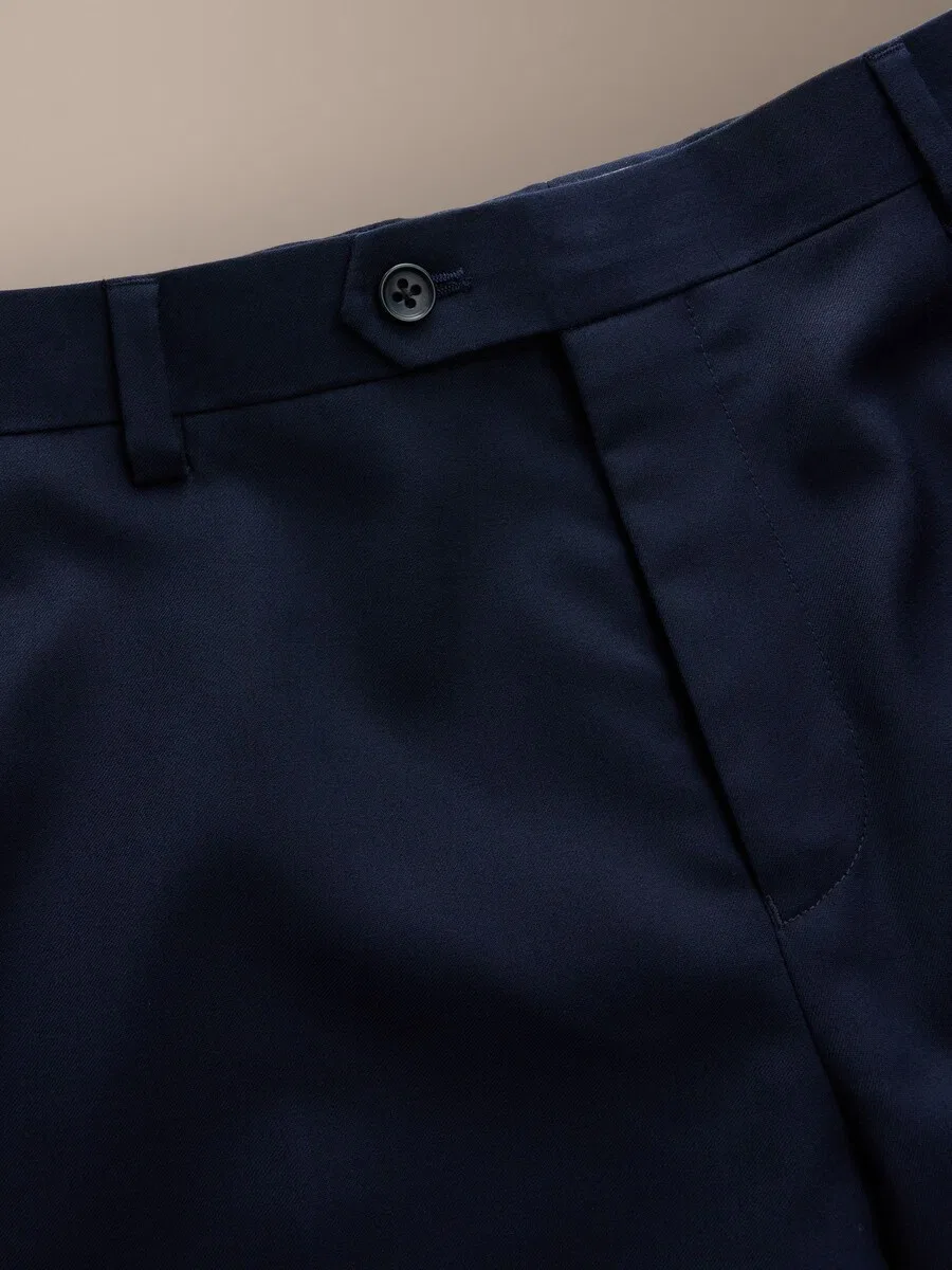 Брюки Next Regular Pleated Pants 'Signature' в темно-синем цвете — фото 4