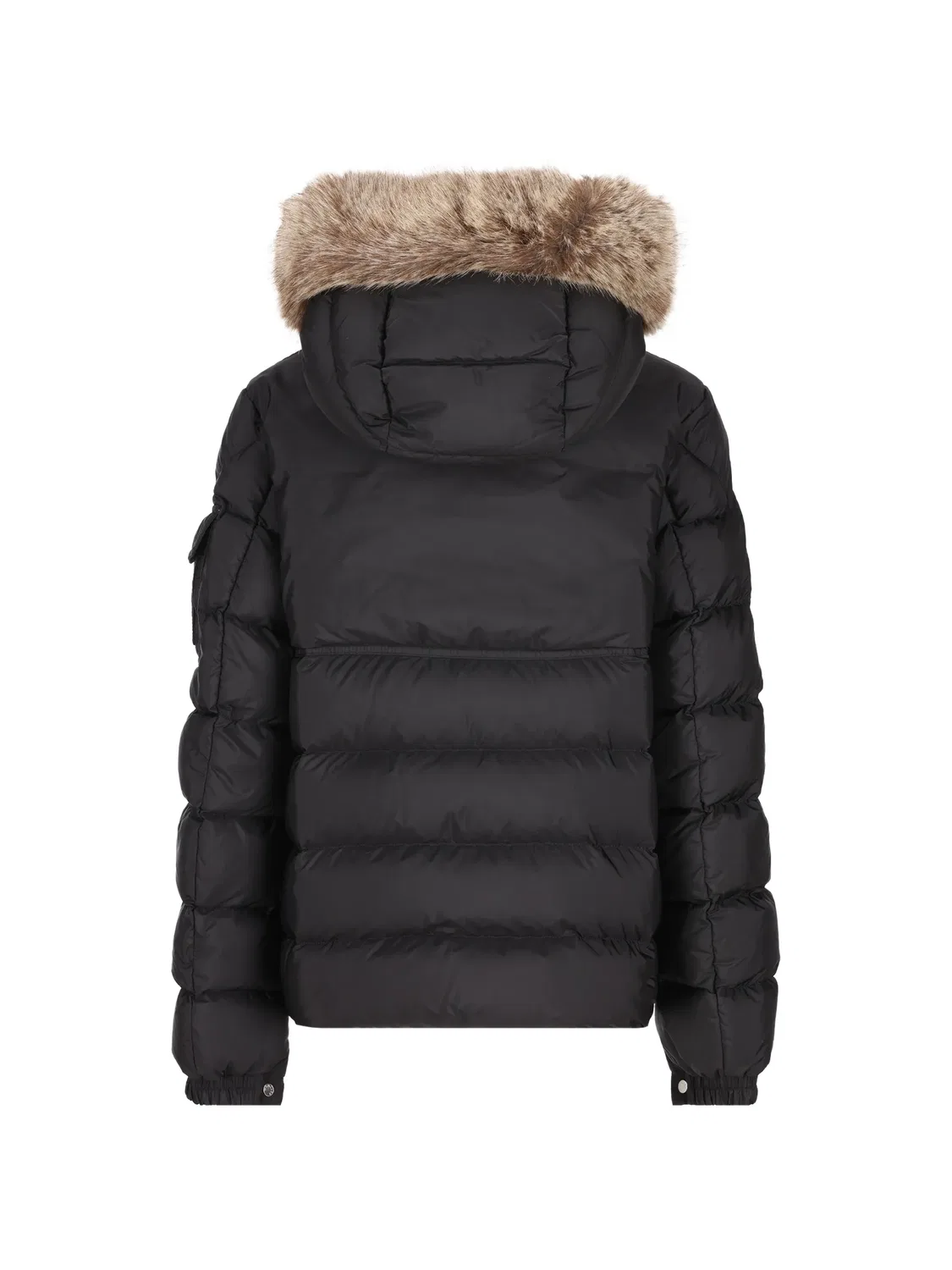 Новое стеганое пальто Byronf с отделкой из искусственного меха Moncler Enfant, черный — фото 2