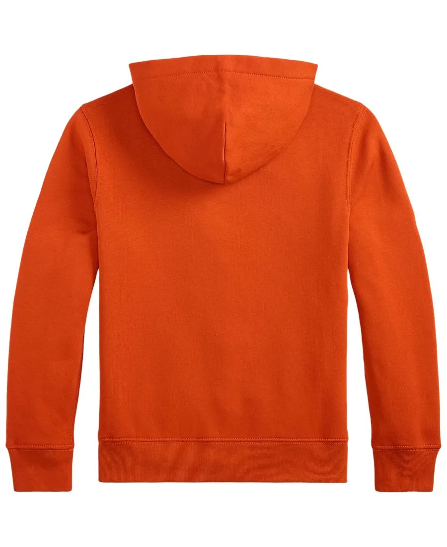 Худи на молнии из флиса с капюшоном Polo Ralph Lauren, Varsity Orange — фото 2