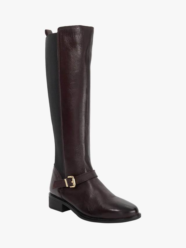 Туфли Toon Leather высокие до колена Dune London, Burgundy — фото 4