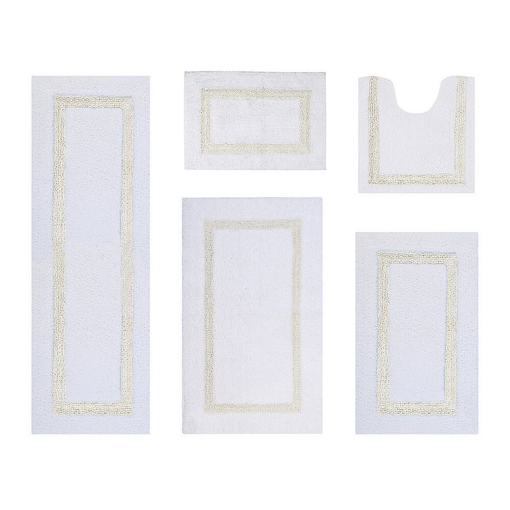 

Набор ковриков для ванной Better Trends Hotel Collection из 5 предметов, цвет White Ivory