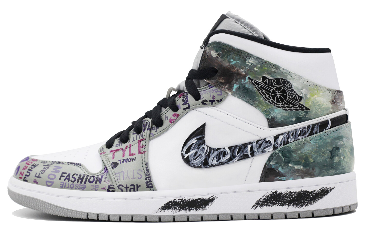 

Баскетбольные кроссовки Air 1 Vintage Men Mid-Top Grey/White Jordan, Белый, Баскетбольные кроссовки Air 1 Vintage Men Mid-Top Grey/White Jordan