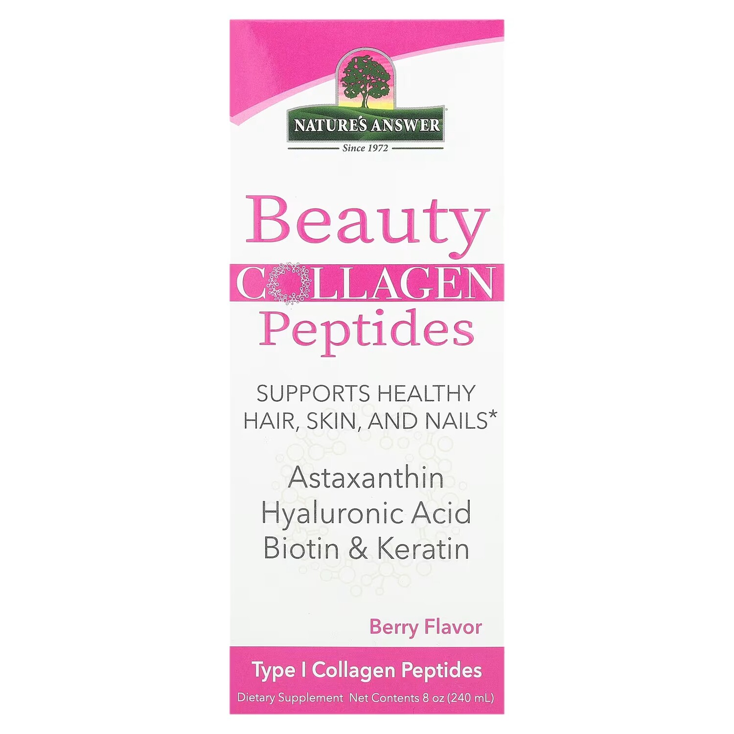 

Nature's Answer Beauty Коллагеновые пептиды с ягодами, 8 унций (240 мл)