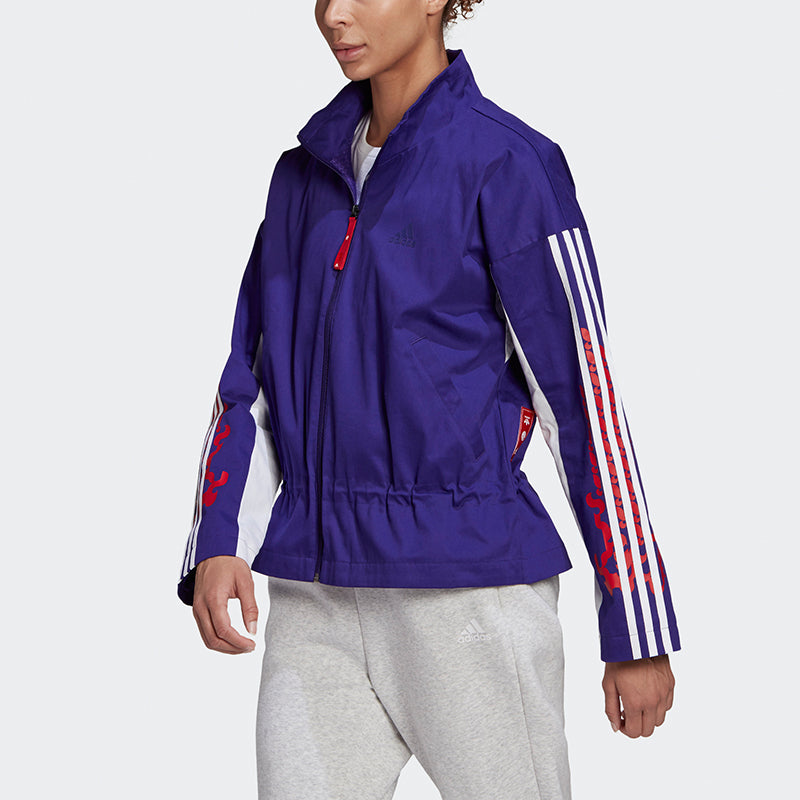 Куртка (WMNS) adidas CNY New Year Half Zip Sports Jacket 'College Purple' — фото 2