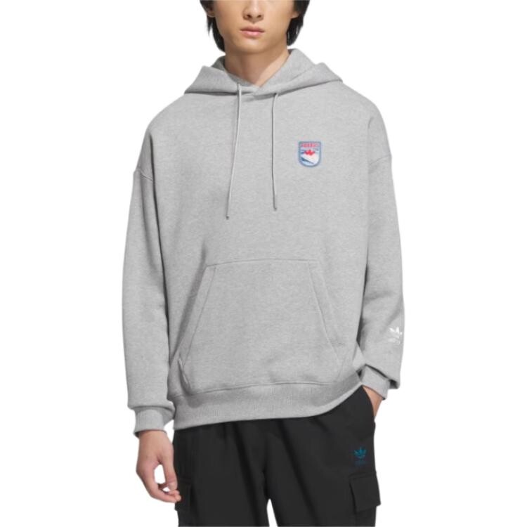 Толстовка мужская, средний цвет, серый меланж Adidas Originals, серый — фото 3