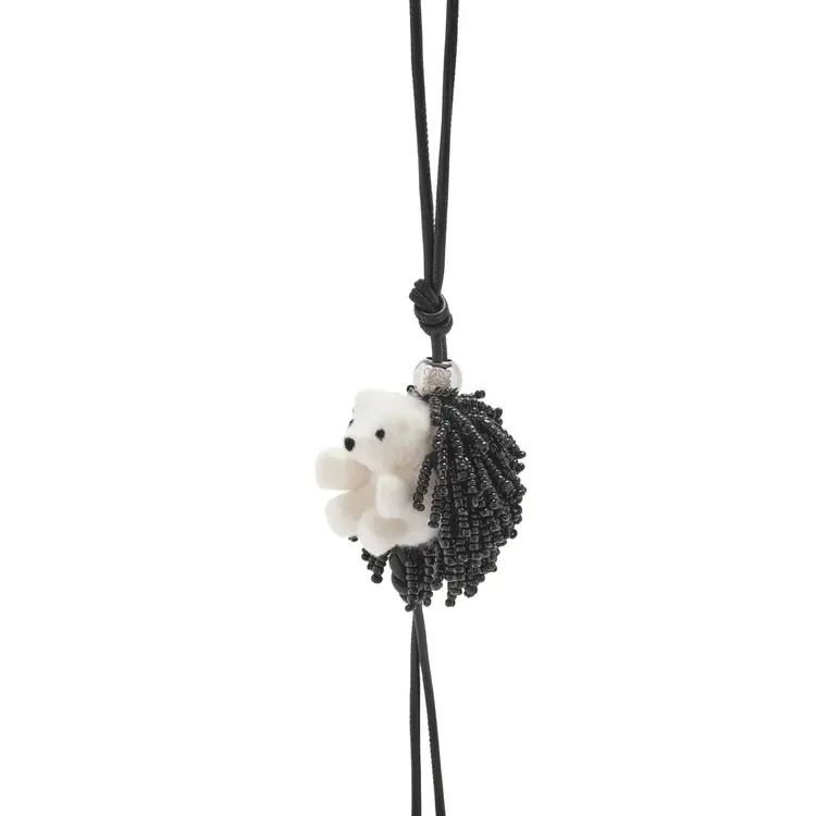 

LOEWE Брелок с бусинами в виде ежа, White