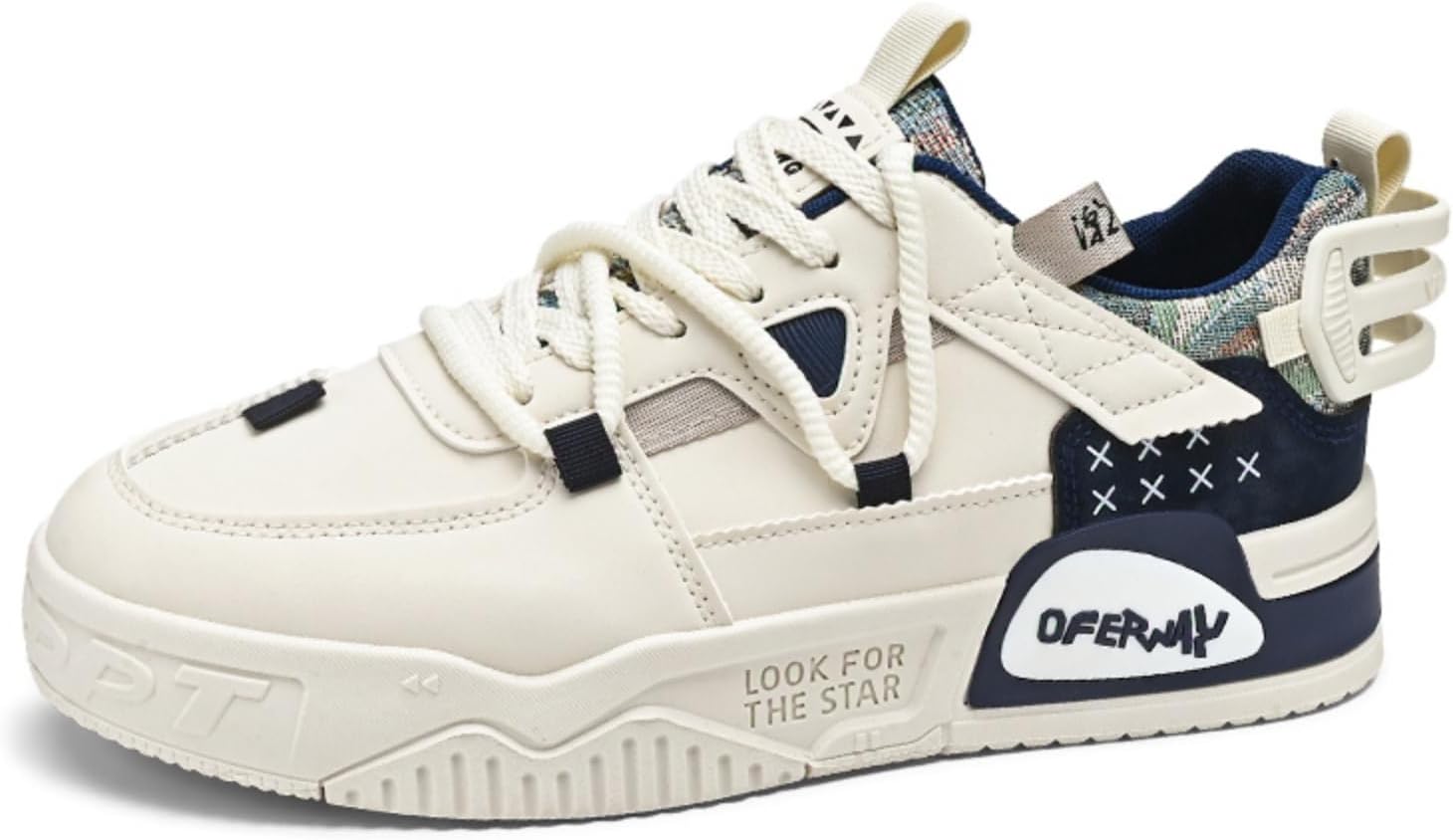 

Мужские комфортные повседневные кроссовки для скейтбординга и прогулок - стелька из пены с эффектом памяти, нескользящая резиновая подошва, система с двойными шнурками - модные кроссовки для скейтбординга, прогулок и стиля для кампуса Khwfjas, с...