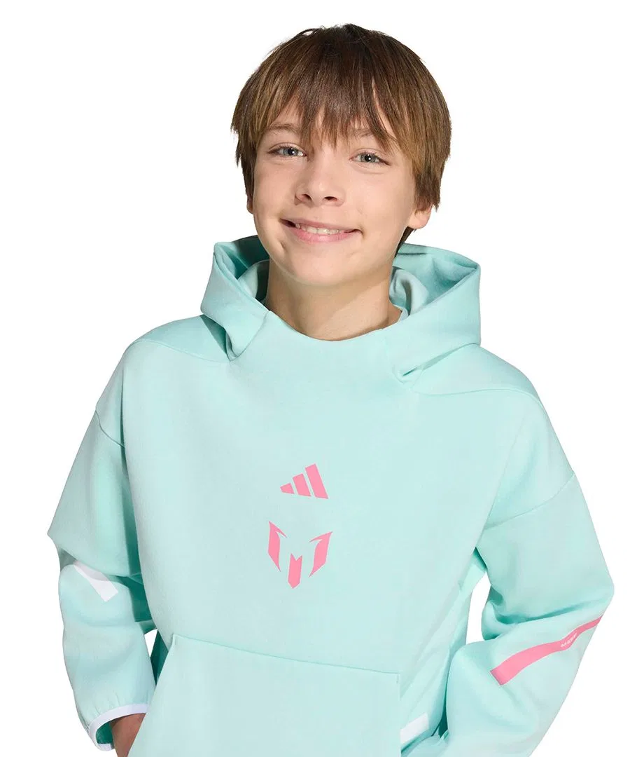 Футбольная толстовка Messi ZNE для мальчиков и девочек 6-20 лет Adidas, голубой — фото 4