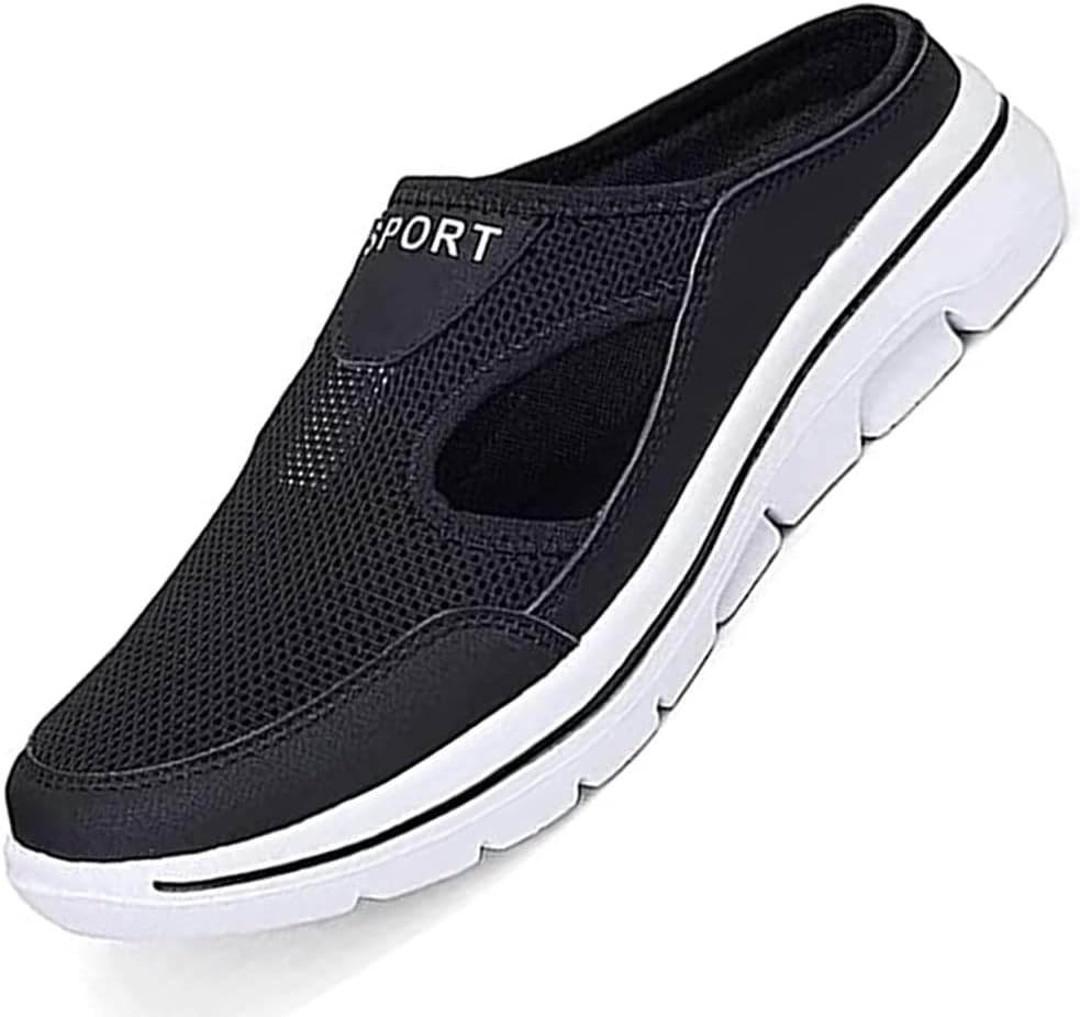 

Мужские сандалии soputry для комфорта с поддержкой и воздухопроницаемые, для спорта, повседневные, нескользящие ортопедические кроссовки, обувь для ходьбы без шнурков, черный