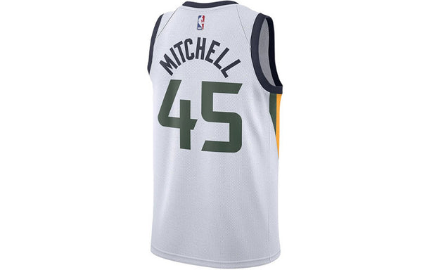 Спортивная футболка nba basketball jersey/vest sw fan edition utah jazz 4 no. 5 white green whitegreen Nike, зеленый — фото 2