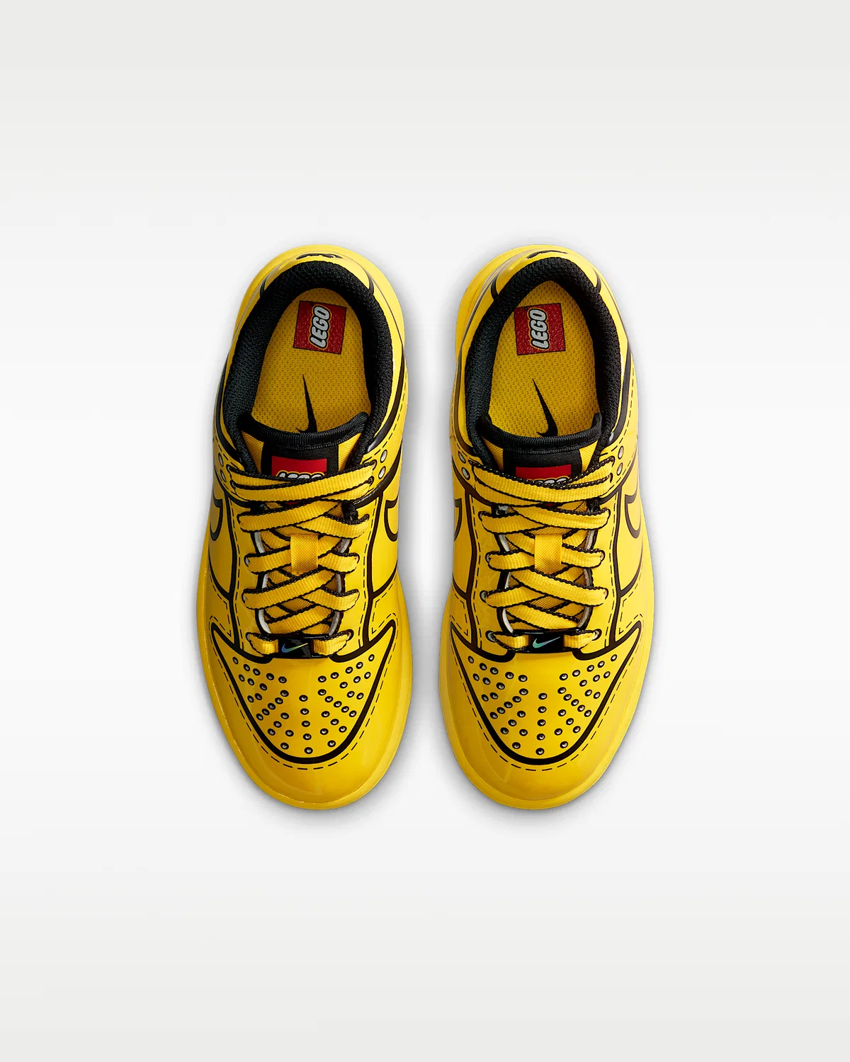 Кроссовки Nike Dunk Low x LEGO® Collection для малышей, Tour Yellow/Black/Rush Red/Tour Yellow — фото 4