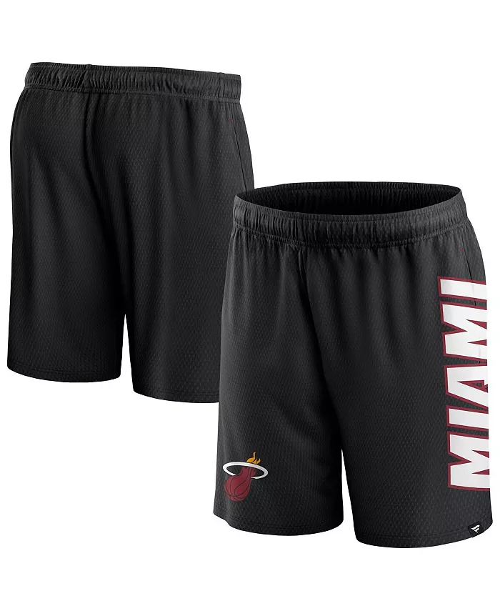 

Мужские черные шорты Miami Heat Post Up Mesh Fanatics