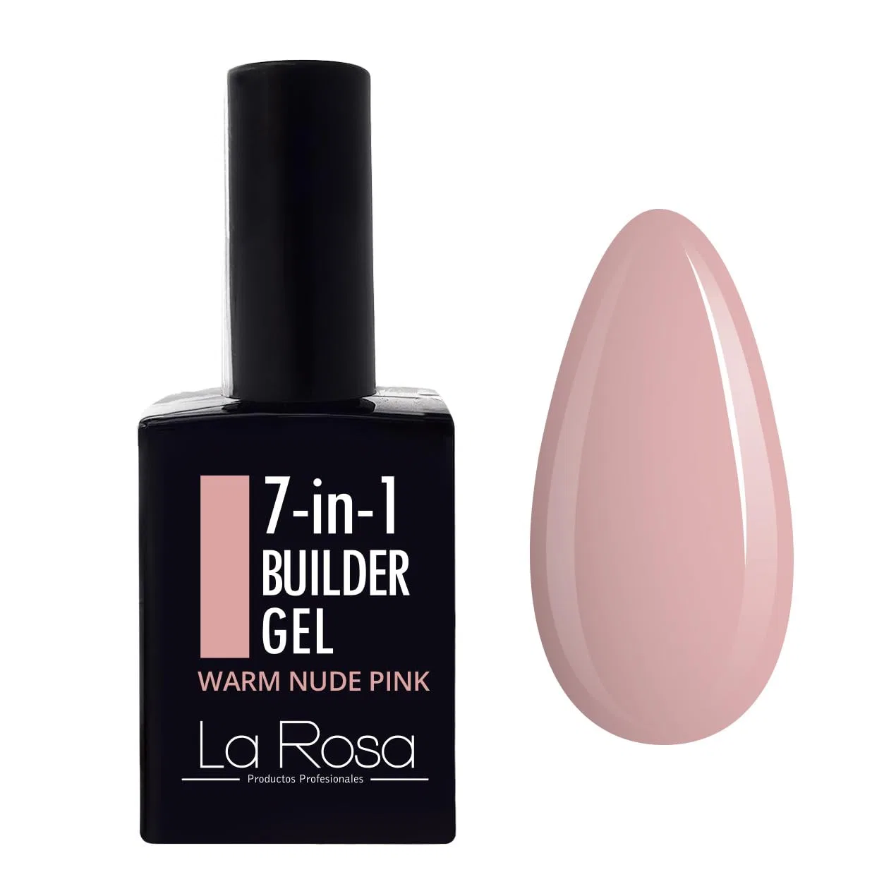 Гель-строитель LaRosa 7-в-1 в бутылочке, 15 мл, теплый нюдово-розовый La Rosa, Warm Nude Pink — фото 2