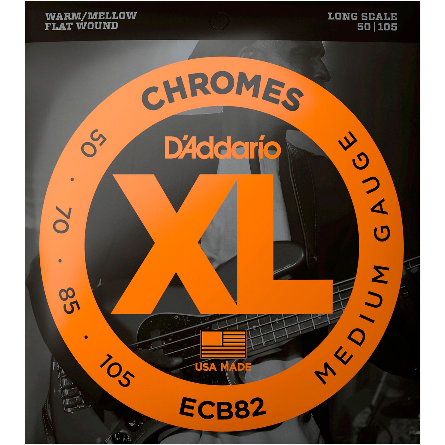 

D'Addario ECB82 Хромированные средние басовые струны с плоской намоткой