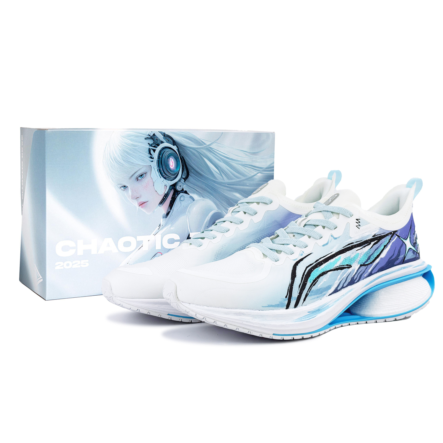 

LINING Лининг Уши 5S 3.0 амортизирующие износостойкие дышащие низкие кеды мужские бело-сине-фиолетовые светло-голубые, цвет Light Blue