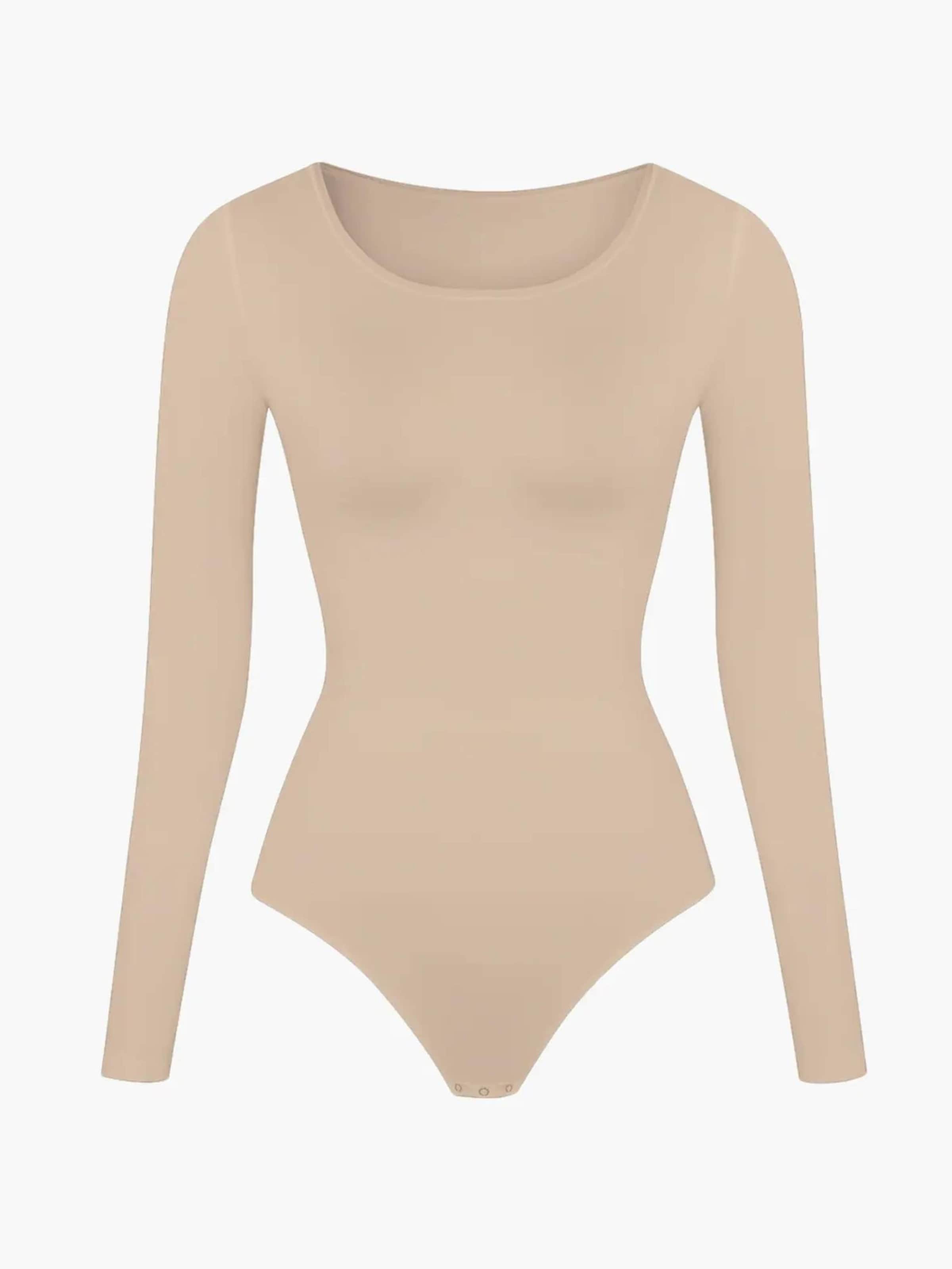 

Creamy Корректирующий боди 'Longsleeve Bodysuit Sculpting Shapewear' в бежевом цвете