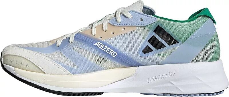 Женские кроссовки Adidas Adizero Adios 7, белый/зеленый — фото 3