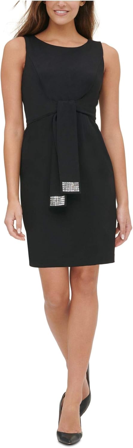 

Женское классическое платье миди с поясом и расклешенной юбкой от Tommy Hilfiger, Black