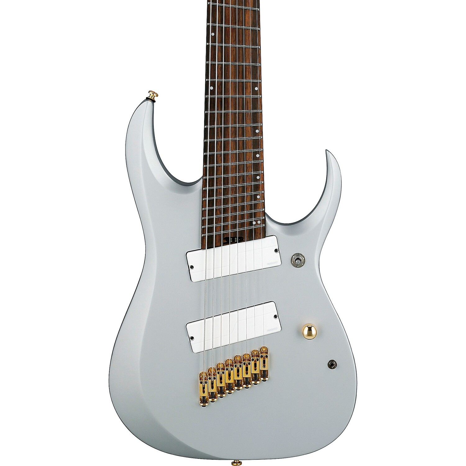 

Ibanez RGDMS8 RGD Axe Design Lab Мультимензурная 8-струнная электрогитара Классическая серебристая матовая