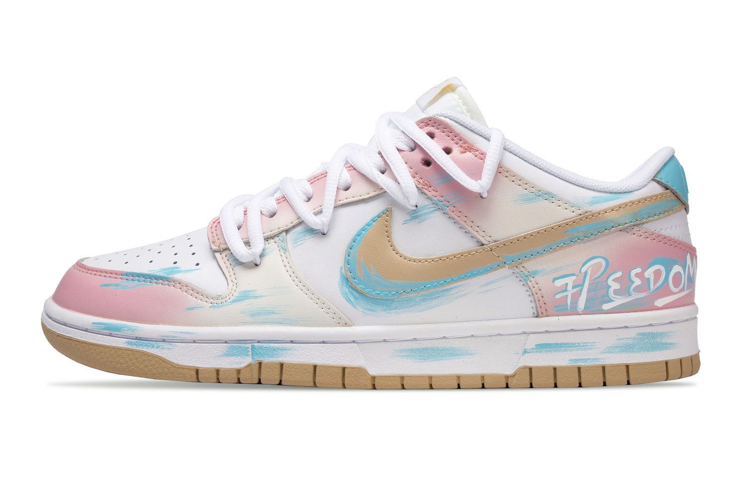 

Nike Непромокаемые нескользящие амортизирующие износостойкие низкие кроссовки для скейтбординга мужские pink blue white