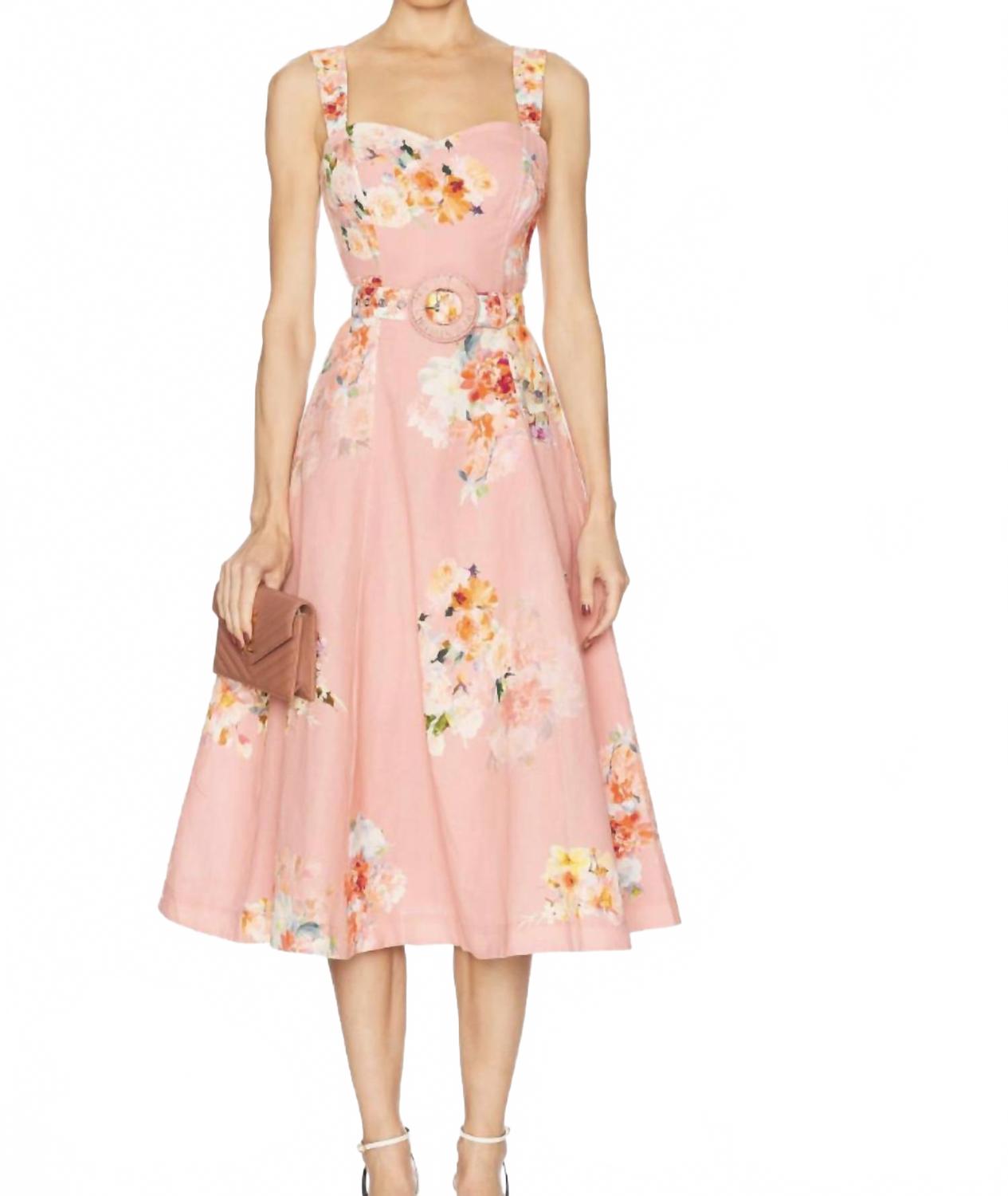 

Hemant & Nandita Платье Saba персикового цвета с цветочным принтом