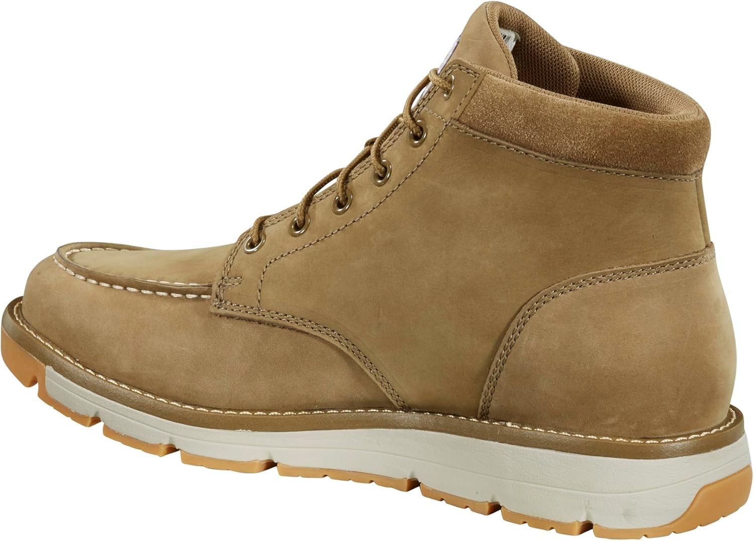 Carhartt Millbrook Moc Toe ботинки для мужчин - 5-дюймовые рабочие ботинки на клиновидной подошве, устойчивые к скольжению и EH, из промасленной кожи, с дышащей мембраной и легкой промежуточной подошвой EVA, Coyote Nubuck — фото 3