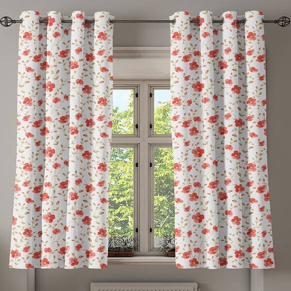 

Занавеска с люверсами Abakuhaus Landhaus Blume 2 шт, 280x175x0,5 см цвет dunkler coral weiß