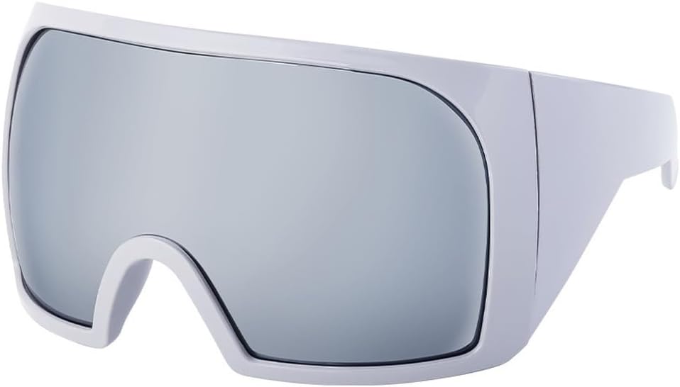 

Большие панк-солнцезащитные очки для женщин, спортивные солнцезащитные очки для мужчин, модные цельные солнцезащитные очки для занятий спортом на открытом воздухе WNCKSQ, C6 Gray Silver