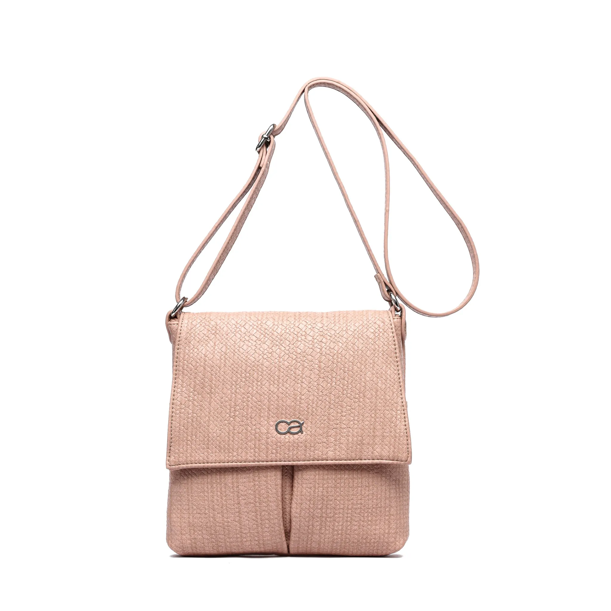 

Сумка через плечо COLLEZIONE ALESSANDRO "Flechty", с множеством отделений, плетеного вида, розовый