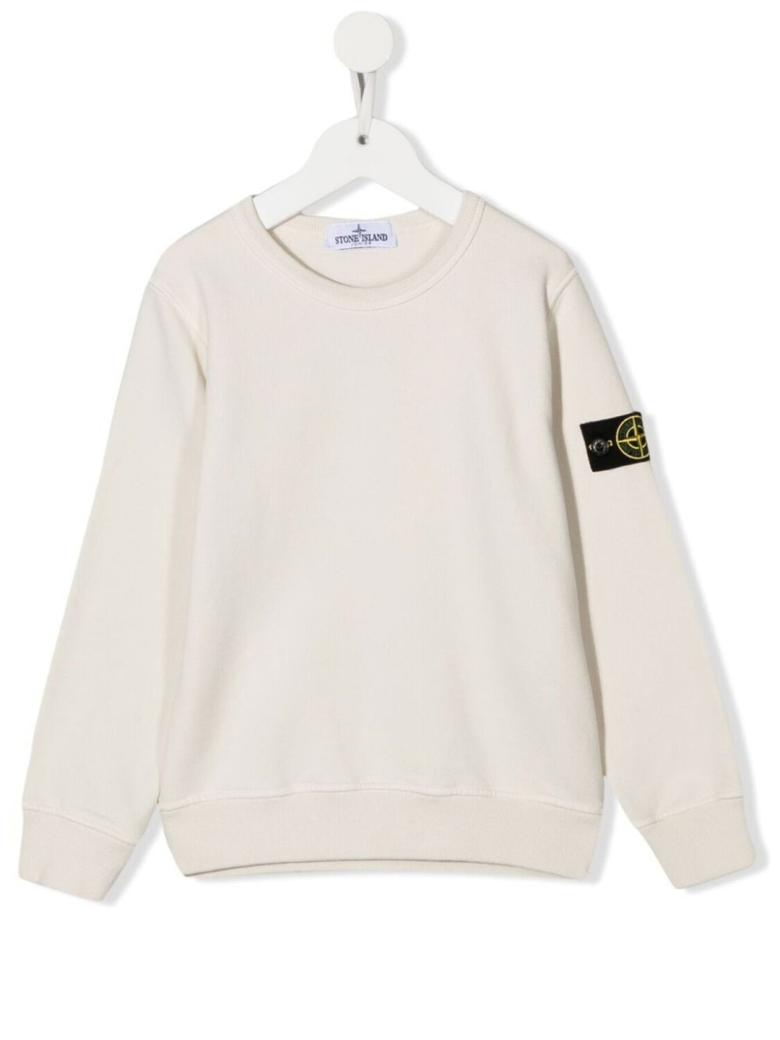 

Stone Island Junior толстовка с нашивкой-логотипом, нейтральный цвет