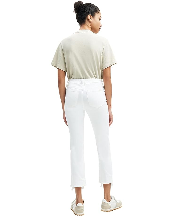 

Джинсы JEN7 Ankle Straight Destroy Hem in White Destroy, цвет White Destroy