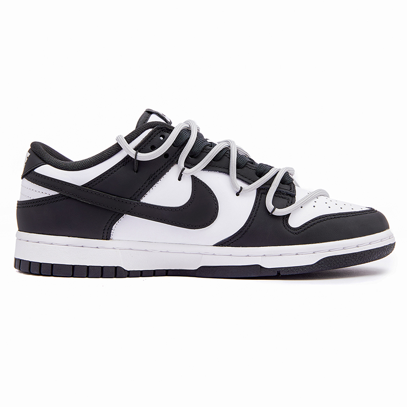 Nike Кроссовки Dunk Low Black Red Alert низкие для скейтбординга мужские черно-белые — фото 3