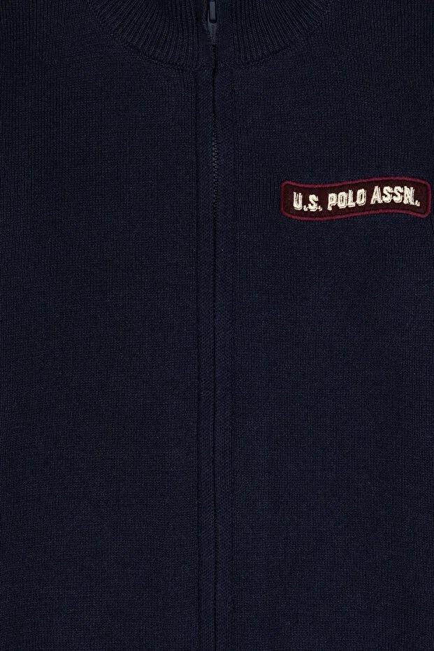 Детский кардиган для мальчиков однотонный U.S. Polo Assn., Navy Blue — фото 3