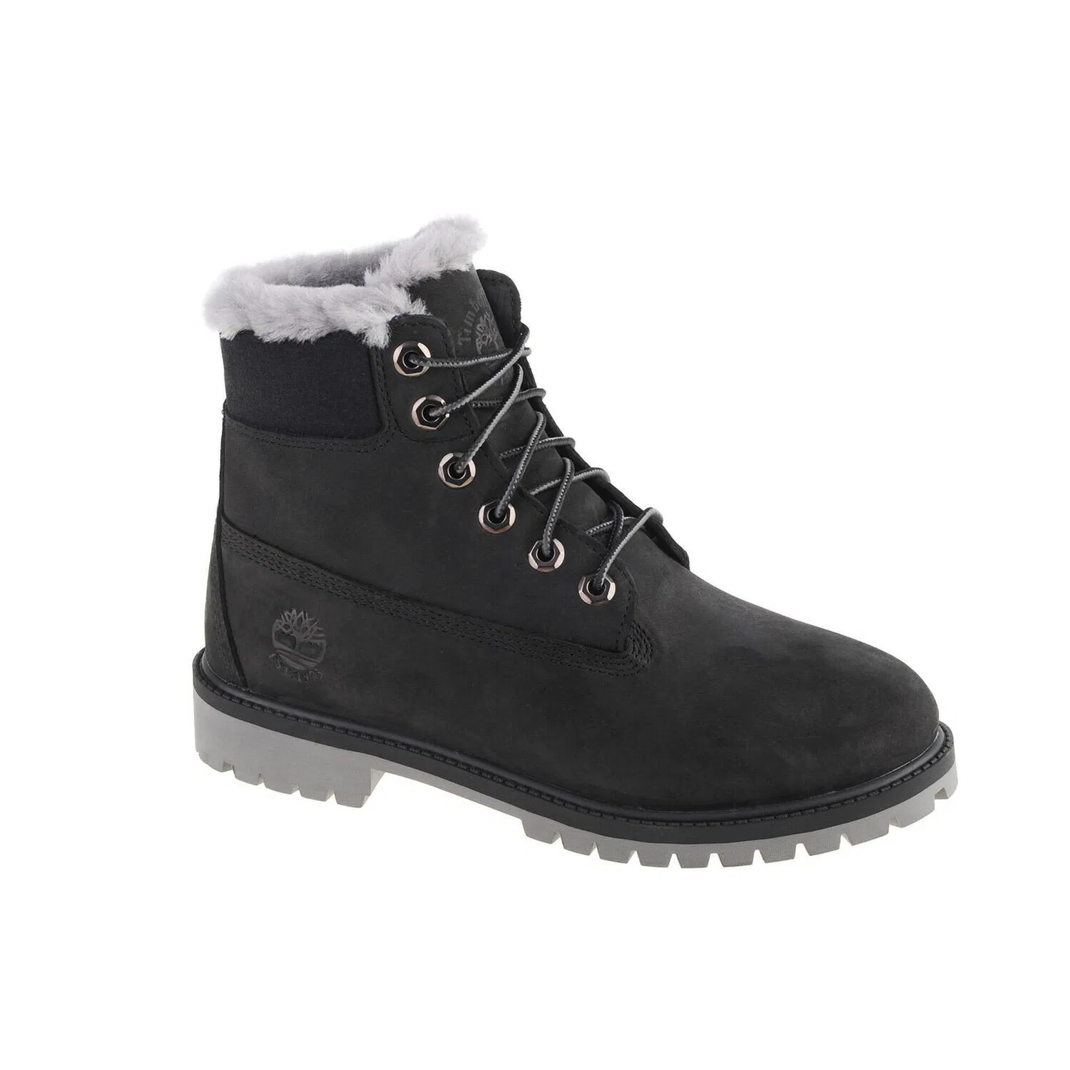 Детские ботинки Timberland Premium 6 IN WP Shearling Boot JR, Schwarz Hellgrau