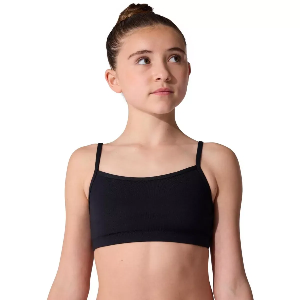 Детский топ-бра для девочек с регулируемыми бретелями Team Basics Capezio, Black — фото 2