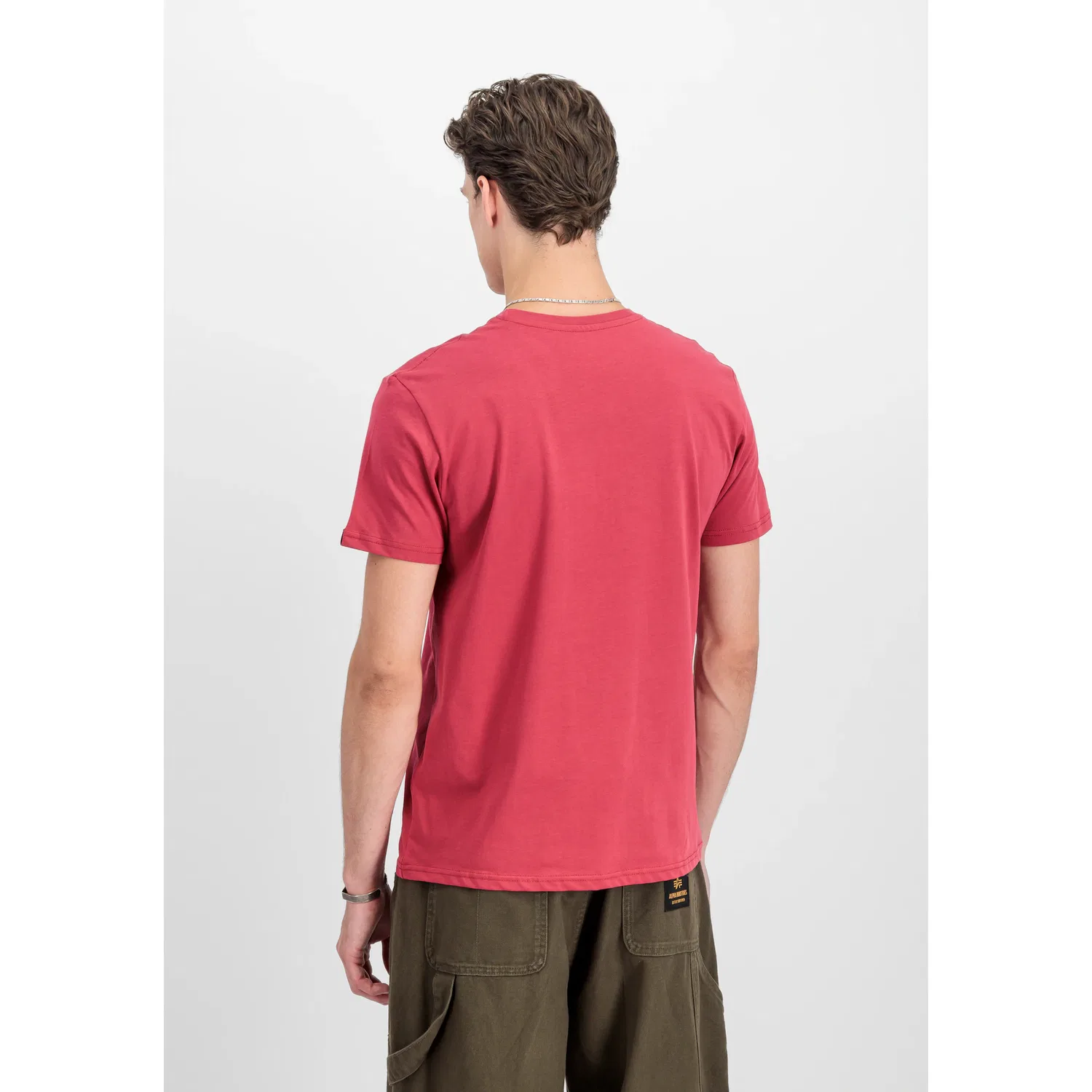Детская хлопковая футболка Regular Fit Alpha Industries, Red — фото 2