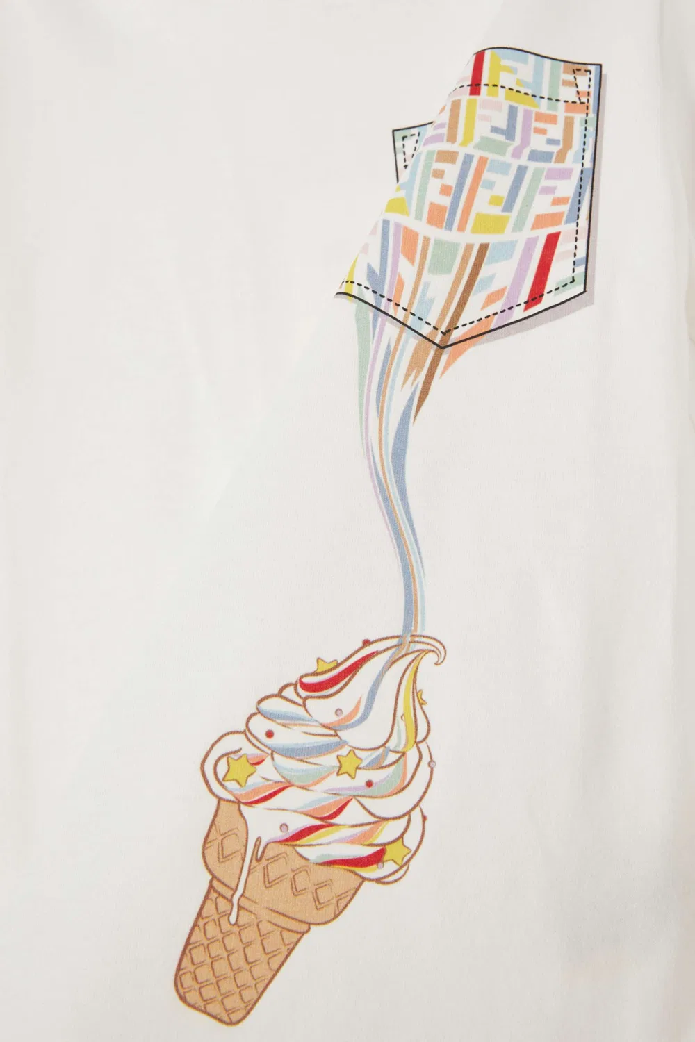 Футболка с принтом Melting Ice cream Fendi — фото 4
