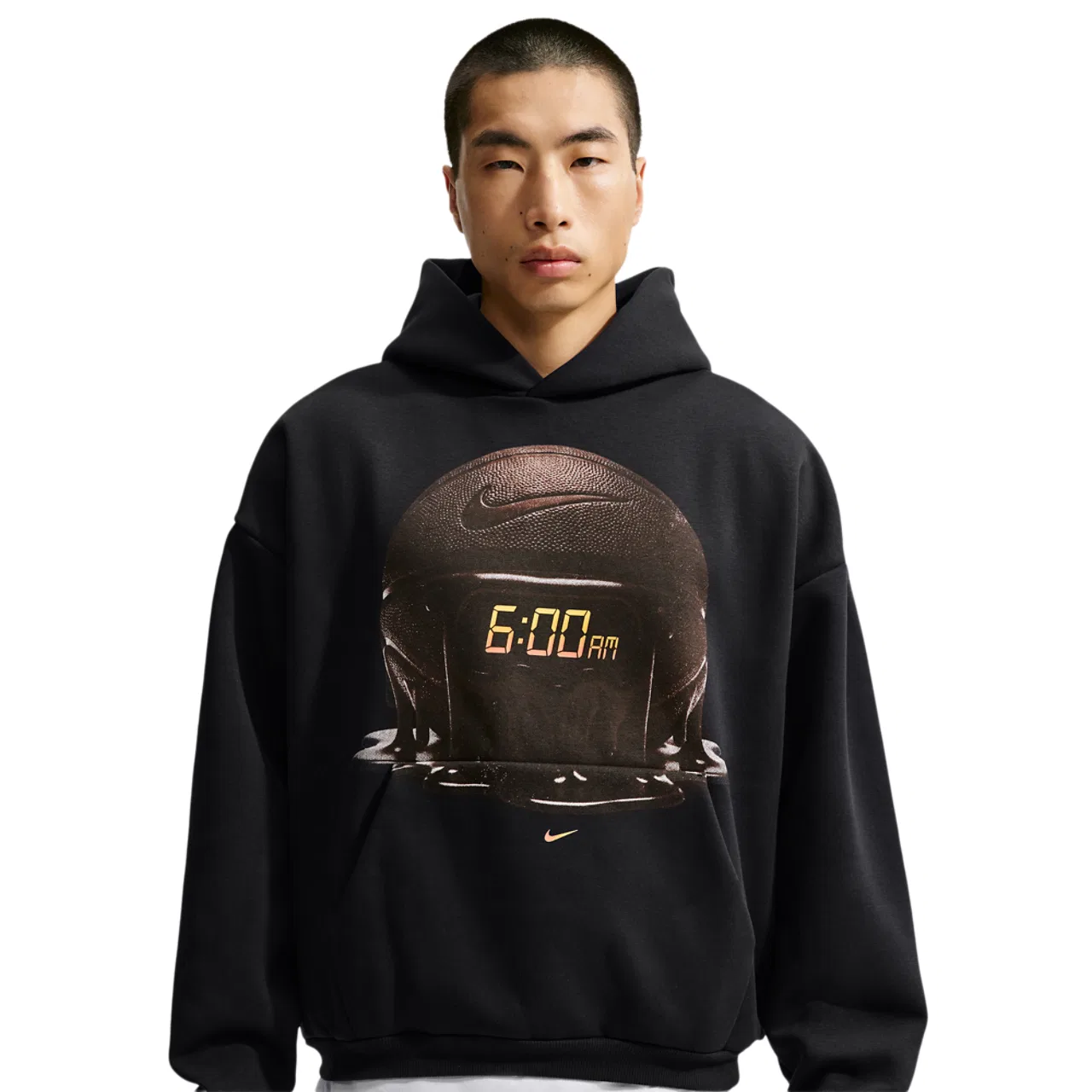 Мужское утепленное худи Standard Issue Tech Fleece Nike, черный/желтый